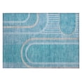 thumbnail image 2 of Addison Rugs Chantille Indoor/Outdoor Transitional Art Deco Teal Washable Rectangle Rug, 1'8" x 2'6", 2 of 6