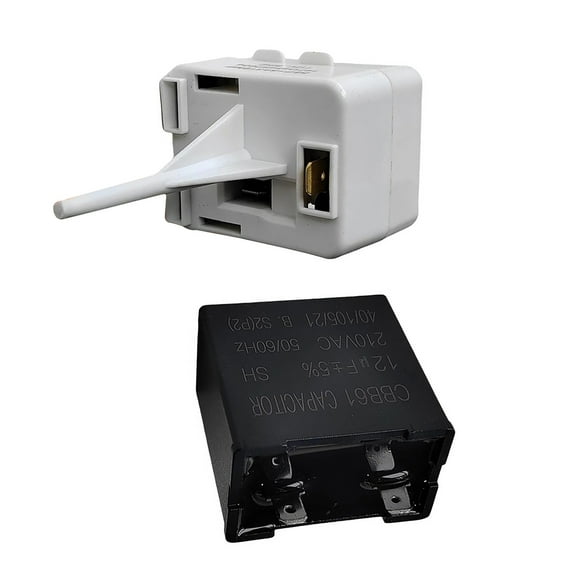 CSYANXING Start Relay and Capacitor Kit for GE Hotpoint Refrigerator WR09X10107 WR55X24064 Quality Materials Easy Operation Plug Play
