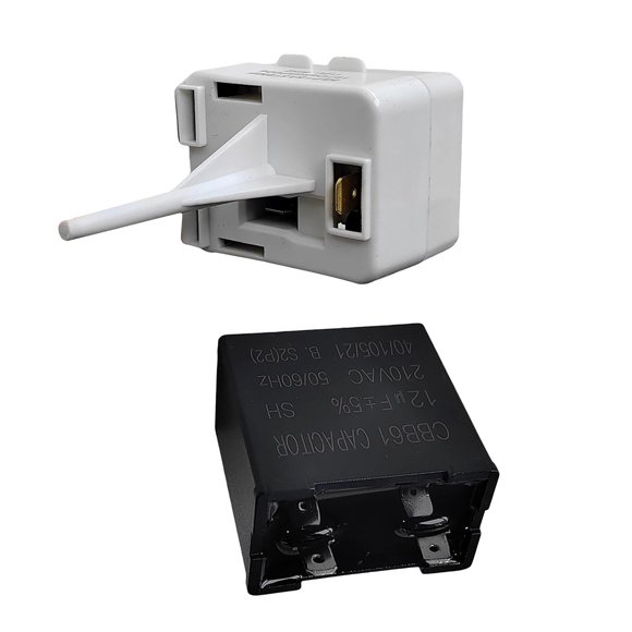 CSYANXING Start Relay and Capacitor Kit for GE Hotpoint Refrigerator WR09X10107 WR55X24064 Quality Materials Easy Operation Plug Play