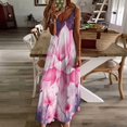thumbnail image 3 of Ink Pink Flowers Sleeveless Dress Evening Dresses Luxury Dresses Summer Dress Women 2025 Women's Summer Long Dress, 3 of 5