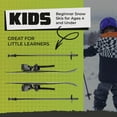 thumbnail image 2 of Lucky Bums Skis de Neige en Plastique pour Enfants Débutants avec Fixations Réglables, Vert, 2 of 9