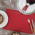 thumbnail image 4 of Saro Lifestyle Table Placemats With Laser-Cut Hemstitch Design (Set of 4) Red, 4 of 5