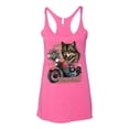 thumbnail image 2 of American Motorcycle Wolves Survivors Made in the USA | Womens Fashion Premium Tri-Blend Racerback Tank Top, Vintage Pink, Small, 2 of 4