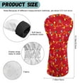 thumbnail image 6 of Yuyamidu Colorful Lights Golf Club Headcover Christmas Golf Head Protective Cover PU Leather Driver Fairway Wood Hybrid Head Cover, Red, 6 of 7