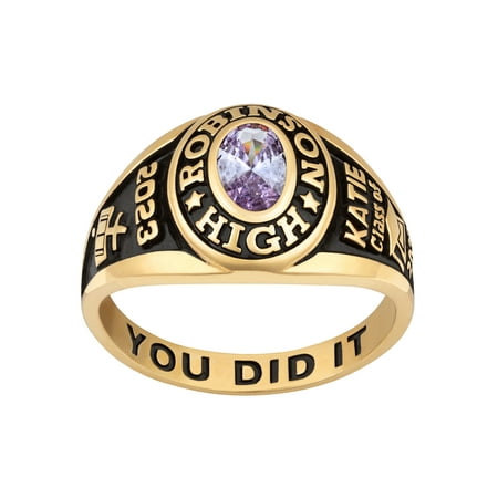 Order Now for 2025 Graduation, Freestyle Class Rings Petite Oval Birthstone Rings, Sterling Silver