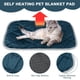 thumbnail image 3 of Paquetes Almohadillas Autocalentables de Gato Estera de Perro Autocalentable Almohadilla Térmica de Reflejar Calor Corporal Manta Lavable de Cama de Caja (Azul Oscuro, 16 x 20 Pulgadas), 3 of 4