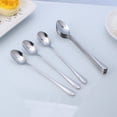 thumbnail image 2 of Cucharas de acero inoxidable, cubiertos creativos con mango largo, cuchara para agitar café, postre, café, leche en polvo, hielo, 10 Uds., 2 of 5