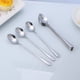 thumbnail image 2 of Cucharas de acero inoxidable, cubiertos creativos con mango largo, cuchara para agitar café, postre, café, leche en polvo, hielo, 10 Uds., 2 of 5