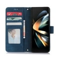 thumbnail image 5 of SaniMore for Samsung Galaxy Z Fold 5 7.6" 2023 Case, PU Leather Flip Fold Wallet Cover, Detachable Wrist Strap, Card Slots Cash Pocket, Shockproof Full Protective Shell, Blue, 5 of 10