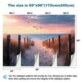 thumbnail image 3 of Peel and Stick Wallpaper Beach Sea Nature Landscape Sun Sand Path Fencing Sky Ocean Modern Art Wall Mural Decor Self Adhesive and Removable 69in x 98in, 3 of 8
