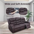 thumbnail image 4 of Leather Recliner Sofa Set, Living Room Furniture Set, Leather Reclining Sofa Recliner Couch Set for Office Home(Chair,Brown), 4 of 5