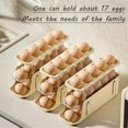 thumbnail image 4 of 3 Tier Foldable Egg Holders,Rolling Egg Holder for Refrigerator,Automatic Rolling Egg Storage Tray,Egg Tray, 4 of 5