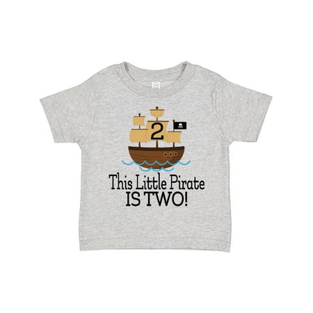 

Inktastic Pirate Ship 2nd Birthday Party Gift Toddler Boy Girl T-Shirt