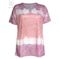 thumbnail image 4 of Gustave Women's Short Sleeve Tie Dye T-Shirts Summer Loose Casual Crew Neck Tops Ladies Printed Plus Size Tee Shirts Blouse "Pink, M", 4 of 9