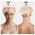 thumbnail image 2 of Bonete de cabello floral de seda sintética Unique Bargains con correas ajustables, gorro de dormir para mujeres en amarillo y rosa, 2 of 6
