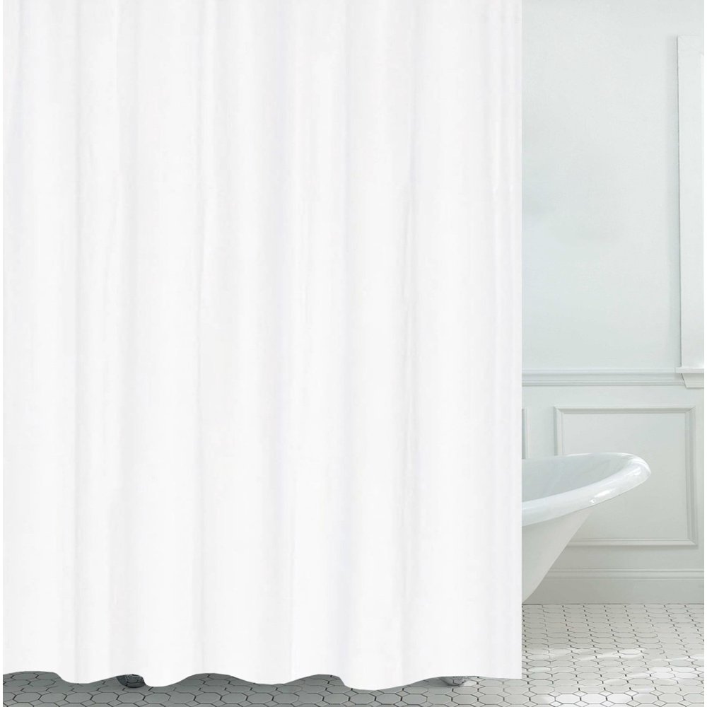 Heavy Weight PEVA Shower Curtain Liner with Grommets and White, 72x72 Inches Walmart
