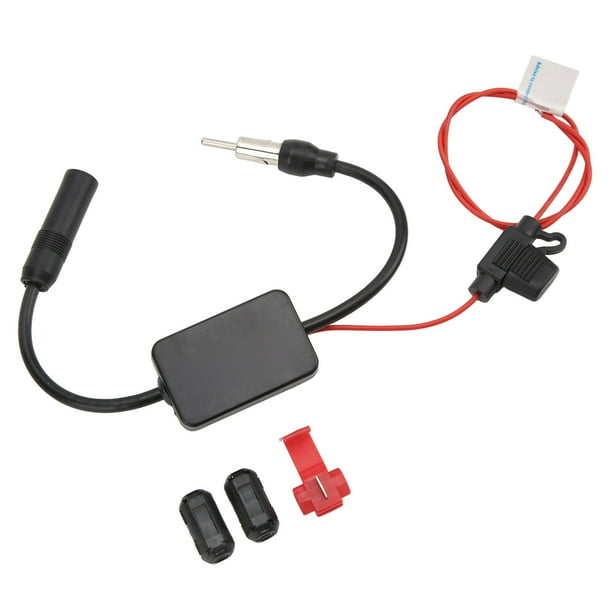 Amplificador de señal de antena de radio FM AM para coche 88-108 MHz 12 V antiinterferencias universal