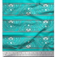 thumbnail image 1 of Soimoi Rayon Crepe Fabric Floral Block Decor Fabric Printed Yard 46 Inch Wide, 1 of 3