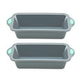 thumbnail image 1 of To encounter 9 Inch Silicone Bread and Loaf Pan, 2 Pack Food Grade Nonstick Silicone Molds for Baking Banana Bread, Meat Loaf, Pound Cake, with Metal Reinforced Frame More Strength, 1 of 6