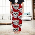 thumbnail image 5 of Fiaer Christmas Women Flannel Pajamas Pants Plus Size Santa Printed Wide Leg Sleepwear Trousers Baggy Casual Trendy Funny Graphic Loungewear Xmas Slacks Multicolour XL, 5 of 9