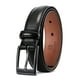 thumbnail image 1 of Cinturón de vestir CHAOREN de cuero genuino negro para hombre, 1 of 6