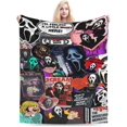 thumbnail image 2 of Ghost-Face Blanket Horror Movie Throw Blanket Anti-Pilling Plush Blanket Lightweight & Ultra-Soft, Warm & Comfy Flannel Fleece Blanket for Couch, Bed, Sofa, 50x60, 2 of 6