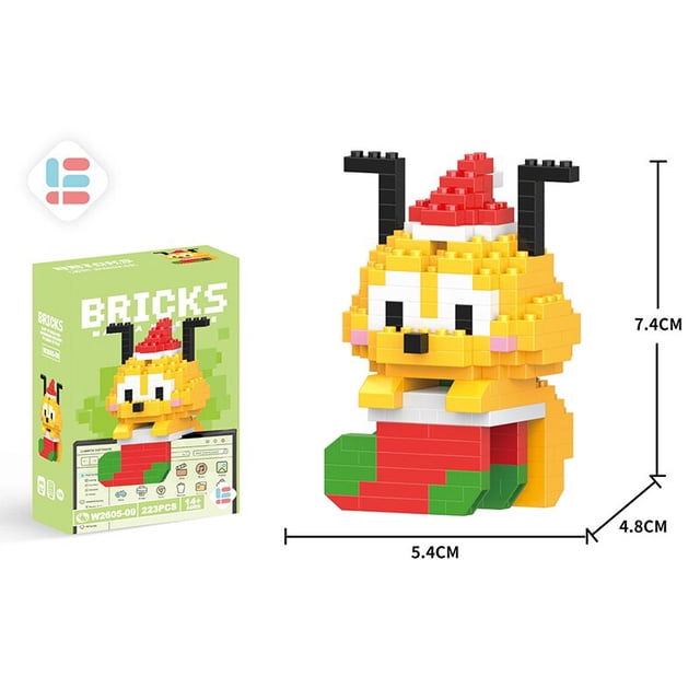 Bloques de construcción de princesa de Anime de Disney, Stitch, Mickey Mouse, mini figuras de acción, juguetes de bloques, juguetes de ensamblaje, regalos para niños