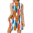 thumbnail image 5 of Fantaslook Summer Dresses for Women Casual V Neck Sleeveless Sundresses Floral Beach Short Dress with Pockets, 5 of 9