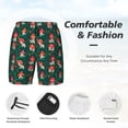 thumbnail image 2 of Kdxio Mushroom House Print Men's Swim Trunks with Compression Liner 7 Inch Inseam Quick Dry Swim Shorts, 2 of 5