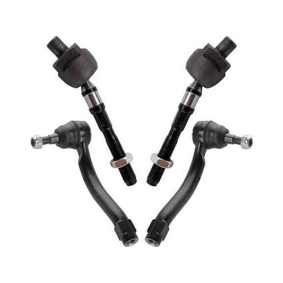 Front Inner and Outer Tie Rod End Set 4 Piece - Compatible with 2011 - 2012 INFINITI G37 X Sedan