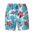 thumbnail image 4 of Lsque Mens Swim Trunks Hawaiian Style Pattern - Bathing Suit Compression Liner - Beach Swim Shorts Swimwear - (S-3XL) - Stretch Quick Dry -Medium, 4 of 9