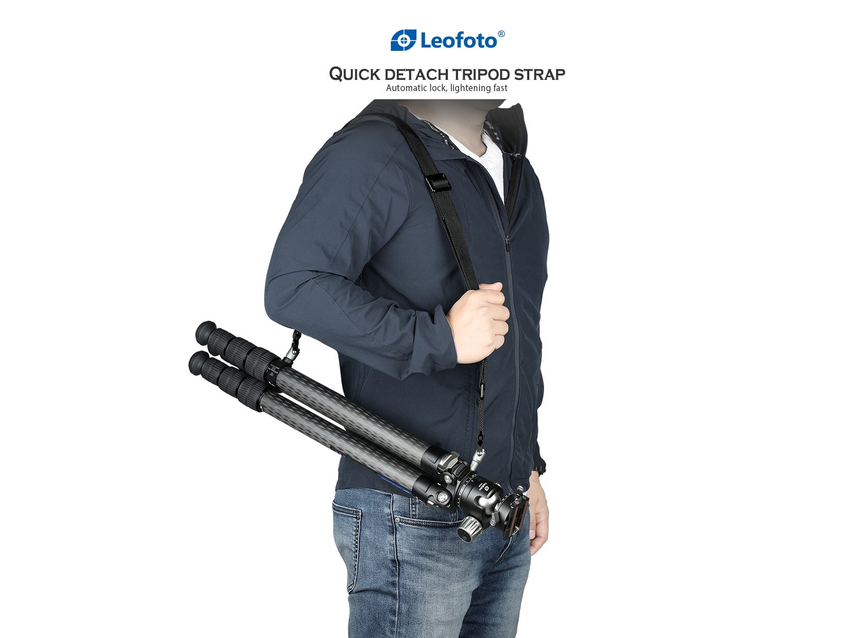 Leofoto QDM-2 Quick Detach Strap Adapter – 3/8" Screw For Push Button Straps