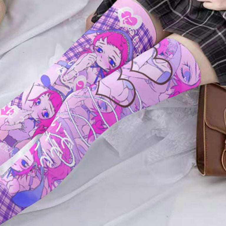 Sanrio Hello Kitty Anime Overknee Socks Sailor Cosplay Lolita Socks Cat  Cute Girl Cartoon Tight Leggings