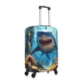thumbnail image 6 of Cauagu Colorful Underwater Shark Print Travel Luggage Cover,Travel Dust-proof Suitcase Cover Softside Suitcase Protector for 18-32inch,Not Included Suitcase, 6 of 8