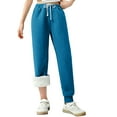 thumbnail image 4 of XXWXYD Kids Girls Fleec𝖾 Sweatpants Sher𝗉a Lined Plush Joggers Winter Warm Cotton Fuzzy Elastic Waist Athleti𝖼 Pants for Play-dates School 3-14 Years, 4 of 6