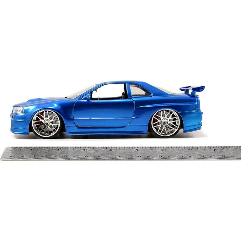  Jada Toys Fast & Furious 1:24 Brian's 2002 Nissan Skyline GT-R  R34 Blue Green Die-cast Car, Toys for Kids and Adults : Toys & Games