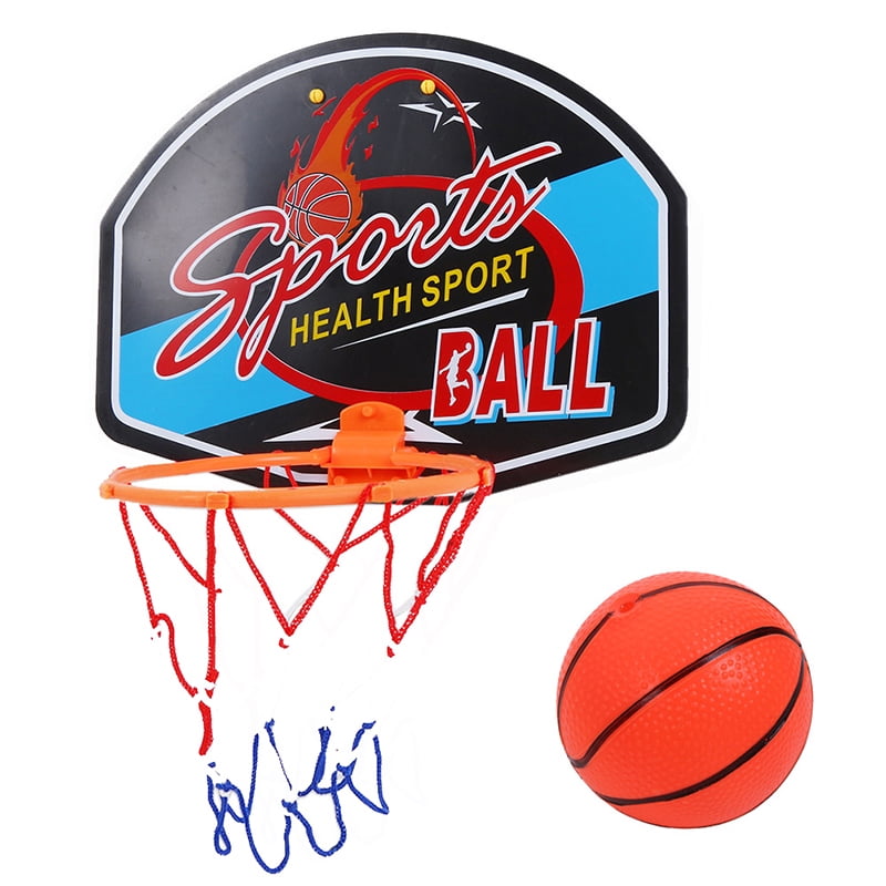 3 Ball Pump Kipi Toys Slam Dunk Mini Basketball Hoop Set-Over The Door Plastic Toy Backboard 14 X 10” with Net Simple Assembly Easy Clip-on Mount Game for Kids Children Or Adults 