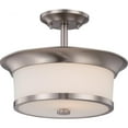 thumbnail image 2 of Nuvo Lighting Mobili - 2 Light Semi Flush with Satin White Glass, 2 of 2