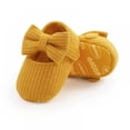 thumbnail image 4 of Infant Baby Girls Princess Bowknot Soft Sole Cloth Crib Shoes Sneaker 0-18M, 4 of 5