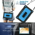 thumbnail image 5 of FIEWESEY for Samsung Galaxy Tab S8 Tablet Case,Adjustable Shoulder Strap Hand Strap Rotatable Stand Kids Shockproof Protective Case for Samsung Galaxy Tab S8/Galaxy Tab S7 11 Inch(Black/Blue), 5 of 6