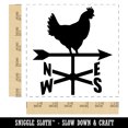 thumbnail image 2 of Rooster Weathervane North South West East Self-Inking Rubber Stamp Ink Stamper - Red Ink - Large 1-1/2 Inch, 2 of 7
