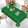 thumbnail image 5 of Chmadoxn St Patricks Day Tablecloth, St. Patrick's Day Green Check Party Tableware Disposable Table Cloth (107.9x53.9 inch), 5 of 9