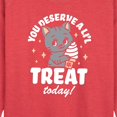 thumbnail image 2 of Instant Message - A Little Treat Kitten  - Women's Lightweight French Terry Pullover, 2 of 6