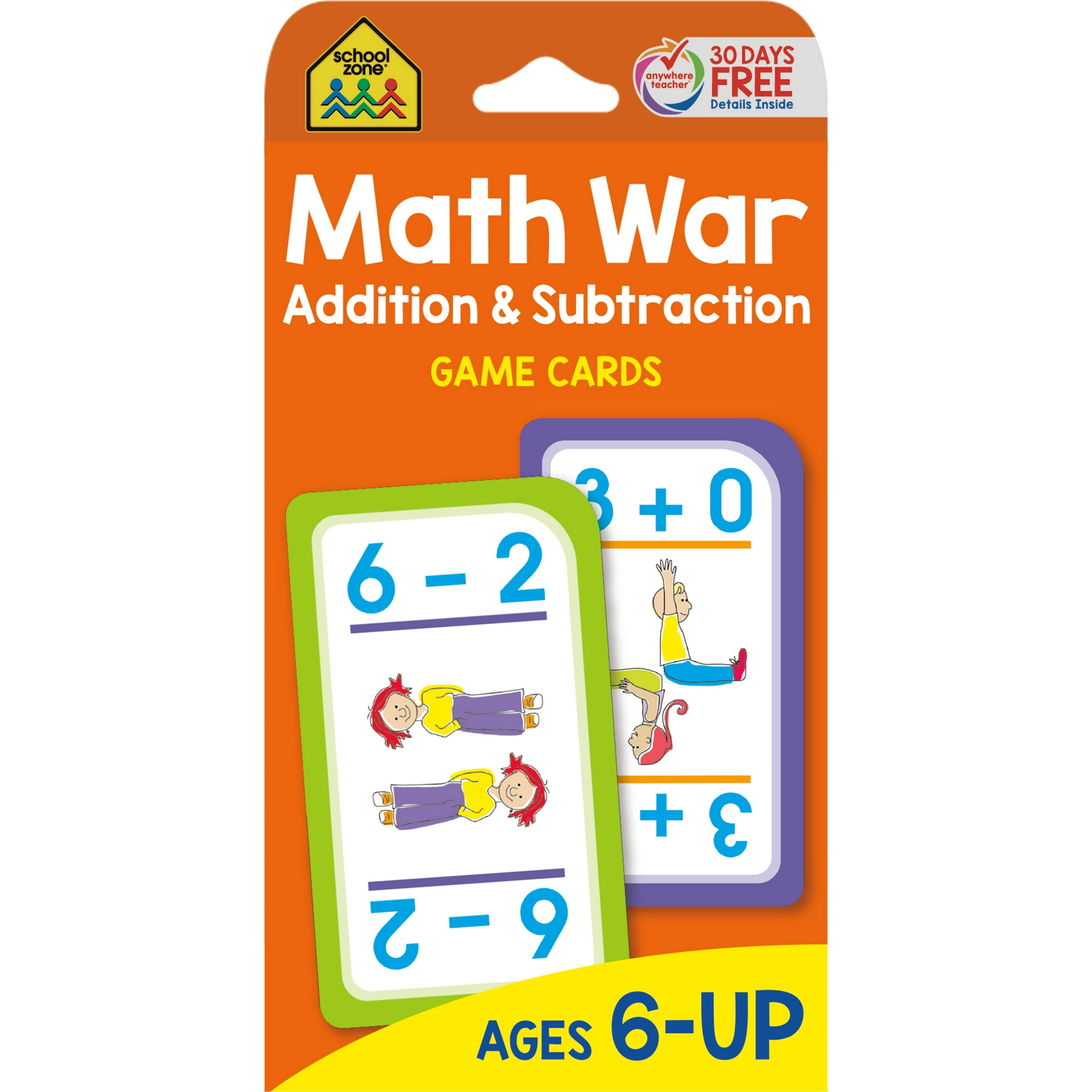 School Zone Math War Addition & Subtraction Game Cards