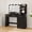 black without Stool, variant on QinaQin Dressing Table with a Mirror, Led Lights, and a Charging Station, a Bedroom Dressing Table with Drawers, Cabinets, Compartments, and Shelves