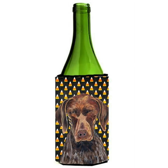 German Shorthaired Pointer Candy Corn Halloween Wine Bottle  Hugger - 24 oz.