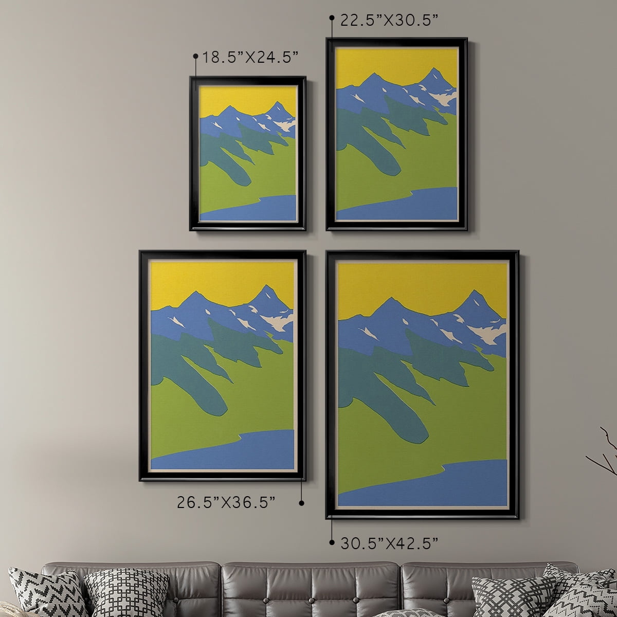 Bright Glacial Lake II Premium Framed Print, in Gold, Black, or Silver - Ready to Hang