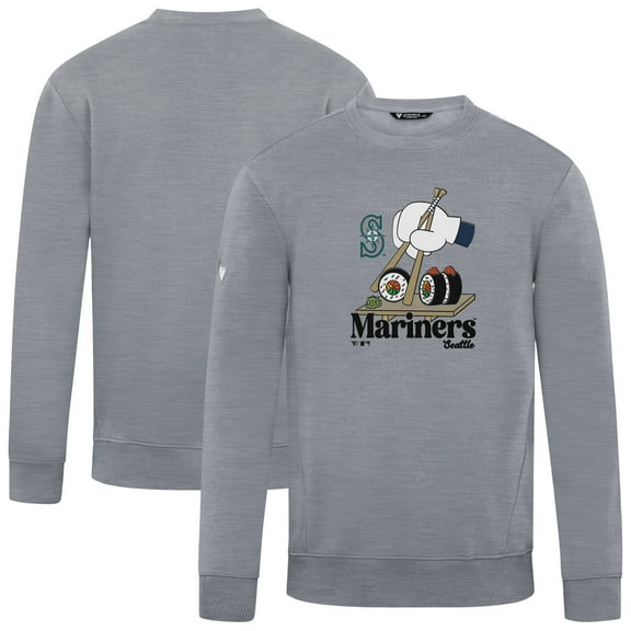 Men's-Levelwear Gray Seattle Mariners Zane Ballpark Food Pullover Sweatshirt