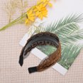 thumbnail image 6 of Unique Bargains 1 Pc Dot Pattern Headband 5.91"x4.33" Brown, 6 of 6