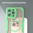 thumbnail image 6 of Asuwish Phone Case for iPhone 14 Pro Max 6.7 inch Compatible with Magsafe Magnetic Tempered Glass Screen Protector Translucent Matte Back Shockproof Protective Cell Cover iP14promax Women Men Green, 6 of 11